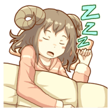 Sleep sticker of sheep girl sticker #3594067