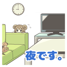 Sleep sticker of sheep girl sticker #3594072