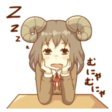 Sleep sticker of sheep girl sticker #3594090