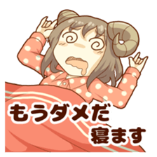 Sleep sticker of sheep girl sticker #3594103