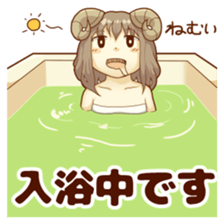 Sleep sticker of sheep girl sticker #3594105