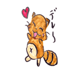 rabbit and tanuki sticker #3594470