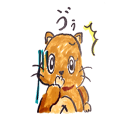 rabbit and tanuki sticker #3594471