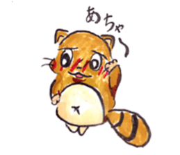 rabbit and tanuki sticker #3594473