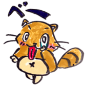 rabbit and tanuki sticker #3594476
