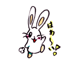 rabbit and tanuki sticker #3594479