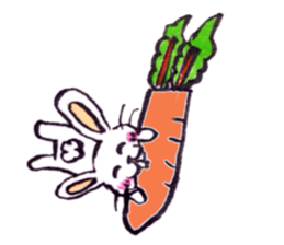 rabbit and tanuki sticker #3594482
