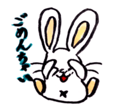 rabbit and tanuki sticker #3594483