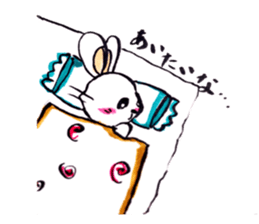 rabbit and tanuki sticker #3594484
