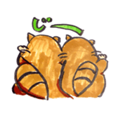 rabbit and tanuki sticker #3594492