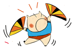 Super Pig in Action sticker #3595818