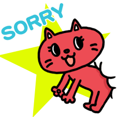 Buried cat and rabbit Sticker(English)