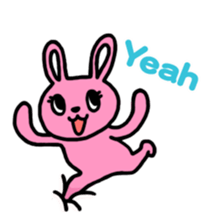 Buried cat and rabbit Sticker(English) sticker #3595906