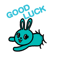 Buried cat and rabbit Sticker(English) sticker #3595911