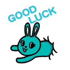 Buried cat and rabbit Sticker(English) sticker #3595911