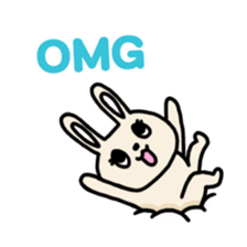 Buried cat and rabbit Sticker(English) sticker #3595913