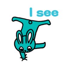 Buried cat and rabbit Sticker(English) sticker #3595915