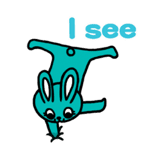 Buried cat and rabbit Sticker(English) sticker #3595915