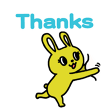 Buried cat and rabbit Sticker(English) sticker #3595916