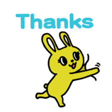 Buried cat and rabbit Sticker(English) sticker #3595916