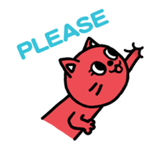 Buried cat and rabbit Sticker(English) sticker #3595919