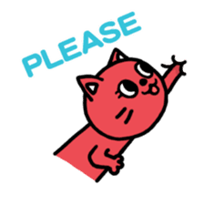 Buried cat and rabbit Sticker(English) sticker #3595919