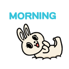 Buried cat and rabbit Sticker(English) sticker #3595920