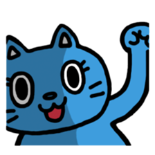 Buried cat and rabbit Sticker(English) sticker #3595925