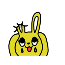 Buried cat and rabbit Sticker(English) sticker #3595926