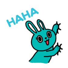 Buried cat and rabbit Sticker(English) sticker #3595927