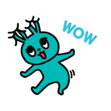 Buried cat and rabbit Sticker(English) sticker #3595928