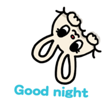 Buried cat and rabbit Sticker(English) sticker #3595929