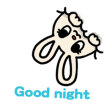 Buried cat and rabbit Sticker(English) sticker #3595929