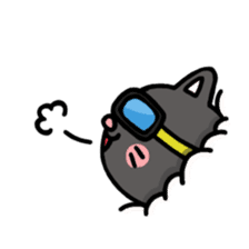 Buried cat and rabbit Sticker(English) sticker #3595933
