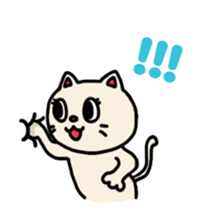 Buried cat and rabbit Sticker(English) sticker #3595934