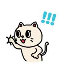 Buried cat and rabbit Sticker(English) sticker #3595934