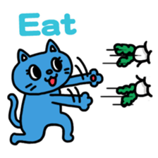 Buried cat and rabbit Sticker(English) sticker #3595936