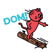 Buried cat and rabbit Sticker(English) sticker #3595938