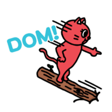 Buried cat and rabbit Sticker(English) sticker #3595938