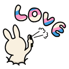 Buried cat and rabbit Sticker(English) sticker #3595939