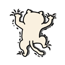 Buried cat and rabbit Sticker(English) sticker #3595940