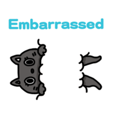 Buried cat and rabbit Sticker(English) sticker #3595941