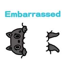 Buried cat and rabbit Sticker(English) sticker #3595941