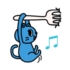 Buried cat and rabbit Sticker(English) sticker #3595943