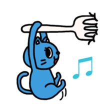 Buried cat and rabbit Sticker(English) sticker #3595943