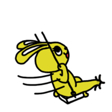 Buried cat and rabbit Sticker(English) sticker #3595944