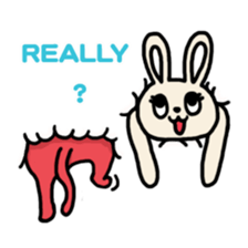 Buried cat and rabbit Sticker(English) sticker #3595945