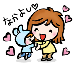 mother and child sticker #3596266