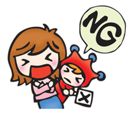 mother and child sticker #3596268