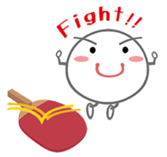 Let's enjoy table tennis!! (English) sticker #3597386